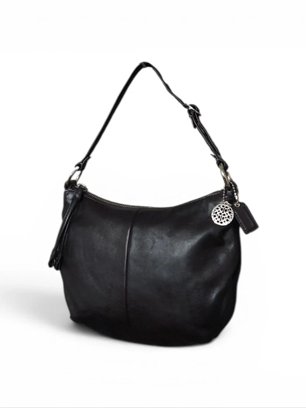 Coach Ali Soft Leather Small Shoulder Bag W Chrome Like New Vintage  No. 42732
